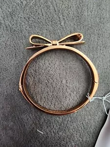 Kate Spade Clamper Bracelet Bow Love Notes Bangle Rose Gold Fashion - Picture 1 of 13