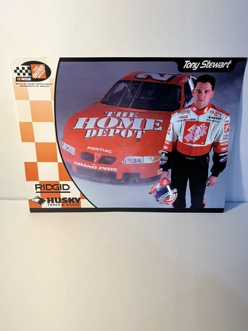 nascar postcard, Tony Stewart #20, Home Depot, 2000, Pontiac, 8x10 Cover