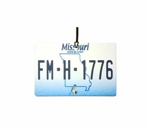 Customized Missouri License Plate Car Air Freshener - Picture 1 of 3