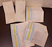 Vintage 5 Golf Course Score Cards NY Grossingers Big G & Clearview in Queens
