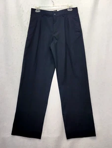 Cherokee Navy Blue Pleated School Uniform Pants - Youth Size 16 Adjustable Waist - Picture 1 of 9