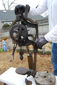 Antique Blacksmith Drill Press Hand Crank Drill The Silver mfg Co Salem, Ohio - Picture 1 of 22
