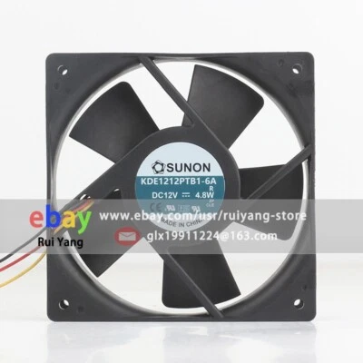 KDE1212PTB1-6A DC12V 0.40A 4.8W 120X120X25 12cm 3Wire Axial Original Cooling Fan - Image 1 of 4