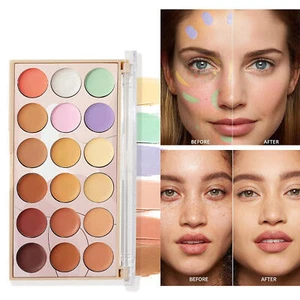 Color Concealer Palette 18-Color Full Coverage Concealer Waterproof Concealing - Picture 1 of 12