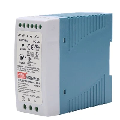 MDR-60 24V 60W Din Rail Power Supply AC-DC Driver Voltage Regulator Power Supply - Image 1 of 4