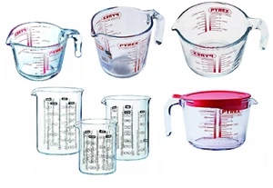 Pyrex Measuring Jug Beaker Glass Clear Lab Measure Mix Baker Kitchen Cooking  - Picture 1 of 16