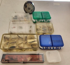 Martin 60 Fly Fishing Reel Plus 90 Flies w/Cases - Picture 1 of 24