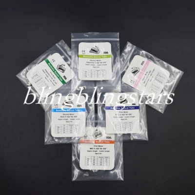 MARKENLOS Dental Bondable Buccal Tube 1st/ 2nd Molar Roth/MBT/Edgewise 022/018 Non-Con
