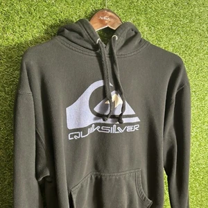 Vintage QuikSilver Hoodie Mens Medium VTG Y2K Surfer Skater - Picture 1 of 7