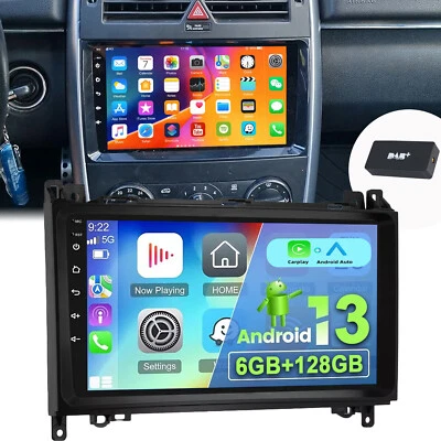 6+128G Android 13 Autoradio Carplay BT GPS Per Mercedes W169 W245 Vito W639 W906 - Immagine 1 di 4