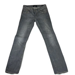 MEK Denim Haboro Straight Jeans Gray Wash Distressed 27x34 GUC - Picture 1 of 19