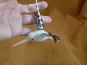 (TNE-BIR-HU-295d) Hummingbird bird ornament TAGUA NUT figurine hummingbirds - Picture 1 of 3