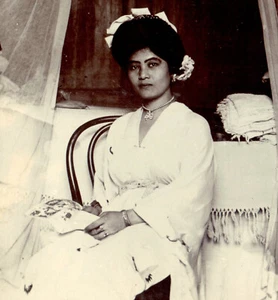 Deutsch Samoa European Girl Kolonien Native People gute Größe orig. 1900s - Bild 1 von 3