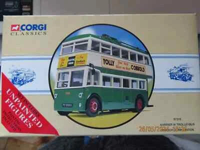 1/50 Trolleybus W Karrier Ipswich Corp.  db decker 1955 Corgi 97316 Neuf complet - Photo 1/4