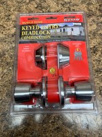 NEW Mobile Home Lockset Door Lock & Deadbolt Stainless Steel Keyed Alike