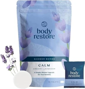 Body Restore Stress Relief & Luxury Self Care 15 Count Lavender Shower Bath Bomb - Picture 1 of 6