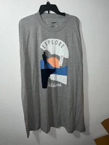 SONOMA Mens EXPLORE OUTDOORS T-SHIRT - Big & Tall 4XB - Gray Graphic Tee NWT - Picture 1 of 3