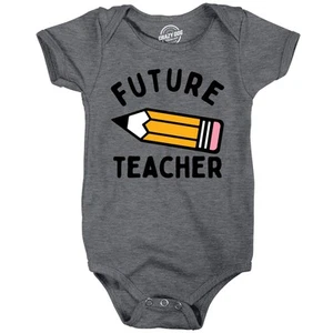 Future Teacher Baby Bodysuit Funny Sarcastic Pencil Graphic Novelty Jumper For - Picture 1 of 7
