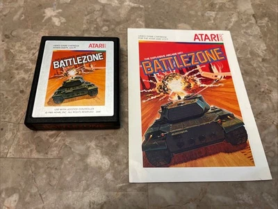 Battlezone (Atari 2600, 1983) Atari Game Cartridge and instruction manual - Image 1 of 4