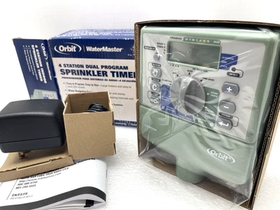 TEMPORIZADOR ROCIADOR ORBIT WATER MASTER 4 ESTACIONES PROGRAMAS DUALES LCD MONTAJE INTERIOR Foto 1 de 4