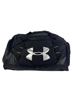 Under Armour Hombres UA Undeniable Bolso de Lona Gimnasio Negro/Plateado 20” X 12” X 12” Foto 1 de 4