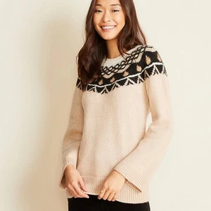 Ann Taylor Wool Blend Fair Isle Sweater XL NWT - Picture 1 of 11