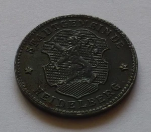 Dinero de emergencia: Heidelberg 10 Pfennig, dinero de emergencia alemán de la Primera Guerra Mundial - Imagen 1 de 2