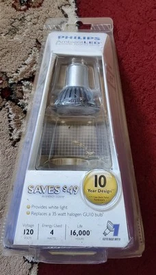  PHILIPS Ambient LED Indoor Flood MR16 GU10  16000 Hours New - Image 1 of 2