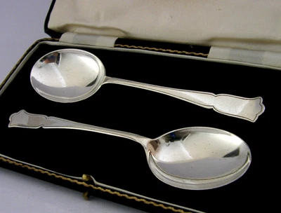 JUEGO DE CUCHARAS DE MERMELADA DUNDEE DE PLATA ESTERLINA INGLESA 1938 Foto 1 de 4