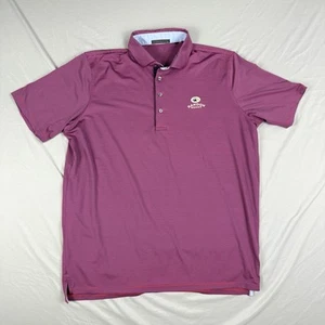 Bandon Dunes Greyson Golf Polo Uomo XL Blu Righe Performance Logo - Foto 1 di 9