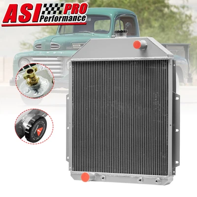 Aluminum 3-Row Radiator For 1942-1952 1949 Ford F1 F2 F3 F4 Pickup Ford Engine - Image 1 of 4