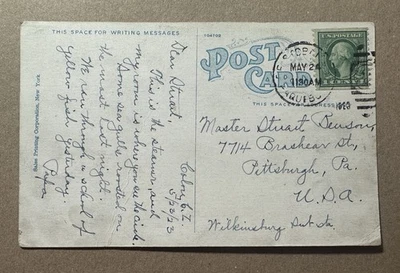 Grace Line S.S. 1923 "Postal de Santa Ana - Zona del Canal de Panamá - Cubierta de sello #443" Foto 1 de 4