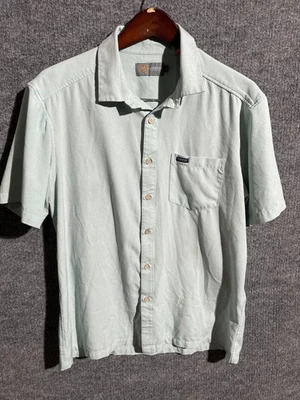 Camisa Cloudveil Mountainworks Para Hombre Grande Verde Manga Corta Botón Delantero Senderismo Foto 1 de 4