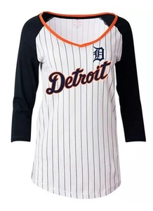 Detroit Tigers Baseball Women’s 3/4 Length Sleeve Tee - Picture 1 of 11