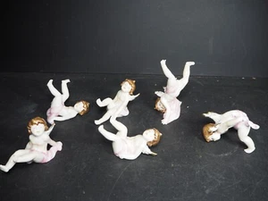 Beautiful Set of 6 Playing Cherubs - Karl Klette Porcelain Dresden Germany - Picture 1 of 21
