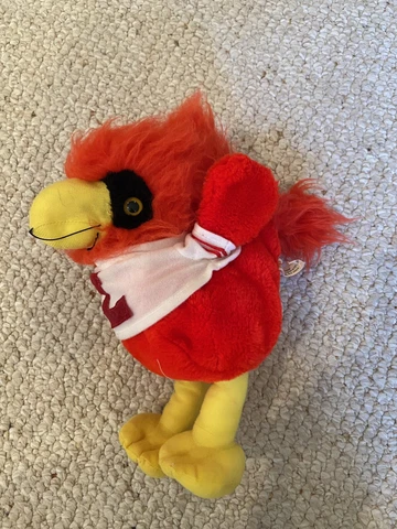 Vintage Louisville Cardinals Mascot Cardinal Bird Stuffed Animal Rare Cover