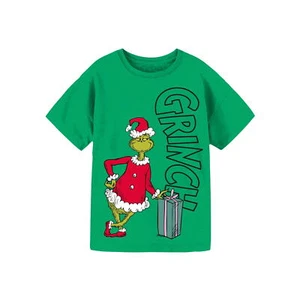 Dr. Seuss' The Grinch Girls Graphic Crew Neck Short Sleeve T-Shirt, Sizes 4-16 - Picture 1 of 4