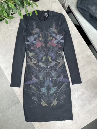 Mini abito da donna stampato Alexander McQueen taglia Xs