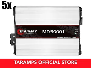 5x Taramps MD 5000.1 2 Ohms 5000 Watts RMS 1 Digital Channel Amplifier