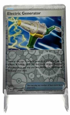 Electric Generator 079/091 Paldean Fates Pokemon reverse holo INK SMEAR ERROR - Image 1 of 4