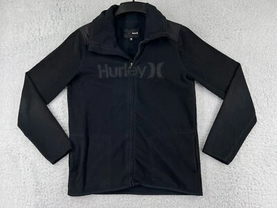 Chaqueta Hurley Mujer M Negra Cremallera Completa Bolsillos Cuello Simulado Ligera Skate Surf  Foto 1 de 4