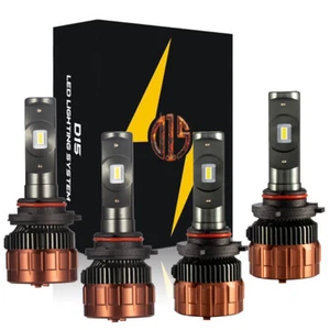 Total 14400LM 120W White 9006 9005 HB3 HB4 LED High Low Beam Headlight Bulbs - Imagen 1 de 4