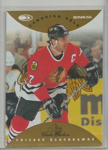 1996-97 Donruss Canadian Ice Gold Press Proofs - Chris Chelios Gold  #56  /SP