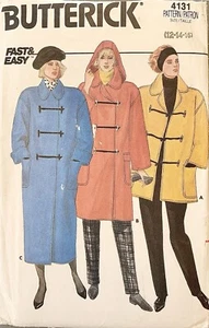 BUTTERICK 4131 Ladies’ Duffle Coat Sewing Pattern. Size 12-14-16. - Picture 1 of 2