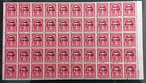 #647 2 cent Washington overprint Hawaii half sheet of 50 shifted & Blind MNH OG - Picture 1 of 3