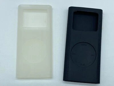Lot of 2 Silicone Covers for Apple iPod Nano 2nd Generation Black and White - Image 1 of 4