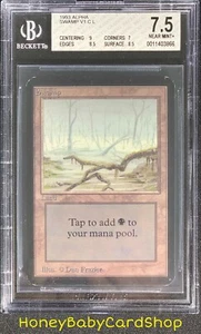 MTG Limited Edition Alpha 1993 Swamp (A) BGS 7.5 NM+ Old School 93/94 - Picture 1 of 6