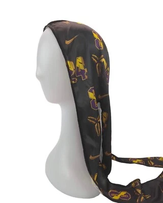 Premium Seda Negra y Dorada Kobe Bryant Durag Foto 1 de 2