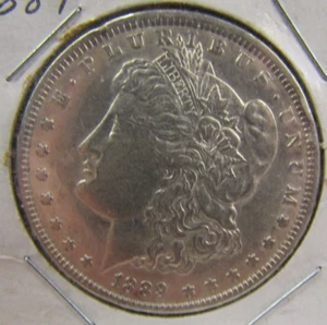 UNITED STATES 1889 MORGAN SILVER DOLLAR AU CONDITION* - Picture 1 of 8