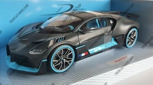 BBURAGO 1:18 Scale - Bugatti Divo in Two Tone Blue and Black - Diecast Model Car - Picture 1 of 9